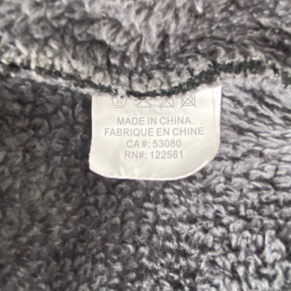 MEN'S Sugar fleece lined spring waffle knit jacket size XL black - Picture 9 of 9